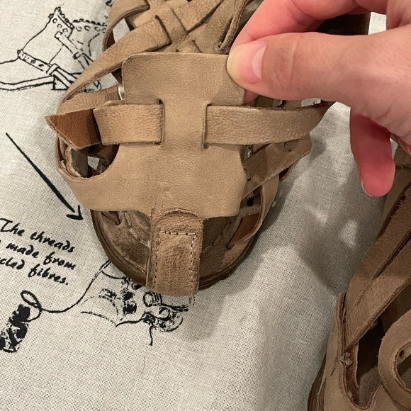 A.S.98 Tan Gladiator Sandals with Woven Leather - Picture 11 of 12